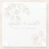 Rustic Romance Wedding Glass Coasters ガラスコースター (裏面)