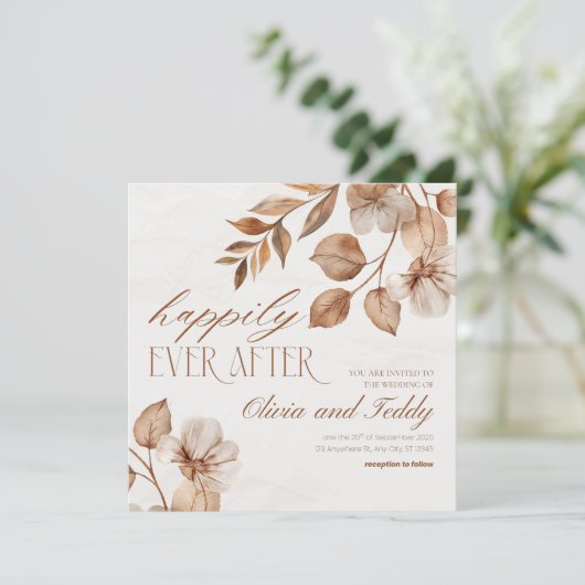 Rustic Romance Wedding Invitations 招待状 (スタンド正面)