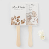 Rustic Romance Wedding Program Hand Fan ハンドファン (正面&裏面)