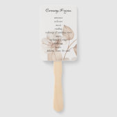 Rustic Romance Wedding Program Hand Fan ハンドファン (裏面)