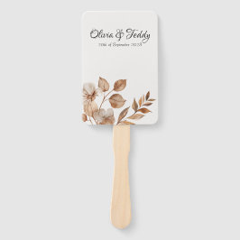 Rustic Romance Wedding Program Hand Fan ハンドファン