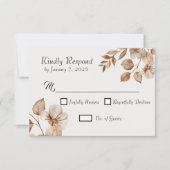 Rustic Romance Wedding Response Cards 出欠カード (正面)