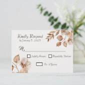 Rustic Romance Wedding Response Cards 出欠カード (スタンド正面)