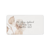 Rustic Romance Wedding Return Address Labels ラベル (正面)