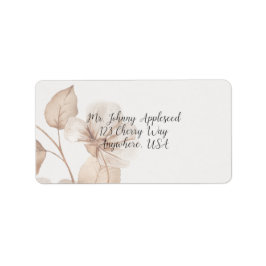 Rustic Romance Wedding Return Address Labels ラベル