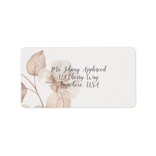 Rustic Romance Wedding Return Address Labels ラベル (正面)