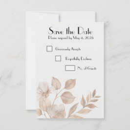 Rustic Romance Wedding Save the Date Cards セーブザデート