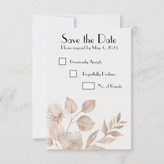Rustic Romance Wedding Save the Date Cards セーブザデート (正面)