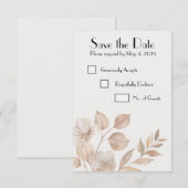 Rustic Romance Wedding Save the Date Cards セーブザデート (正面/裏面)