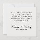 Rustic Romance Wedding Thank You Cards サンキューカード (裏面)