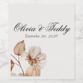 Rustic Romance Wedding Wine Labels ワインラベル (シングルラベル)