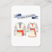 Rustic Romanian Wedding Traditional Folk Costumes  エンクロージャーカード (裏面)