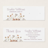 Rustic Romantic Flowers stud Earring display card (正面&裏面)
