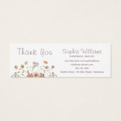 Rustic Romantic Flowers stud Earring display card (裏面)