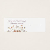 Rustic Romantic Flowers stud Earring display card (正面)