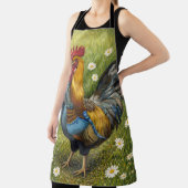 Rustic Rooster Farmhouse Kitchen Apron エプロン (インサイチュ)
