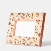 Rustic Rose and Leaf Pattern Flowers Floral レーザー彫刻フレーム (左)