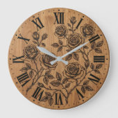 Rustic Rose Garden Wall Clock  ラージ壁時計 (正面)