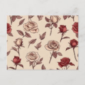 Rustic Rose Pattern ポストカード (正面)