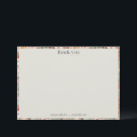 Rustic Sage Botanical Couples Shower Custom Names サンキューカード<br><div class="desc">This personalized thank you card features a lush wildflower botanical border in muted sage, taupe, blush, and dusty rose framing a clean cream center with "thank you" in elegant typography and the couple's names below. The floral style brings a warm, cottagecore feel perfect for following up after a wedding, couples...</div>