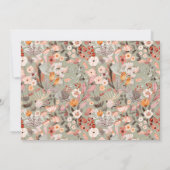 Rustic Sage Botanical Couples Shower Custom Names サンキューカード (裏面)