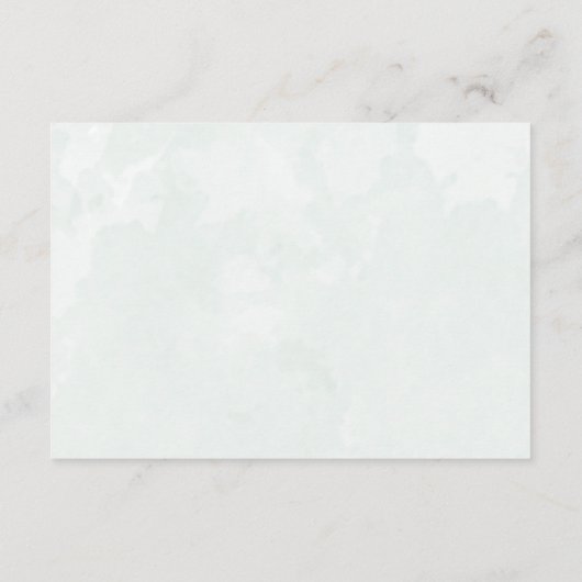 Rustic Sage Green Eucalyptus Wedding Details エンクロージャーカード (裏面)