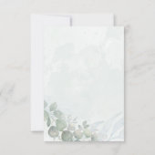 Rustic Sage Green Eucalyptus Wedding RSVP  (裏面)
