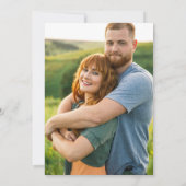 Rustic Sage Green Leaves Arch Photo Wedding 招待状 (裏面)