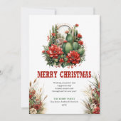 Rustic savanna Christmas greeting card digital シーズンカード (正面)