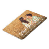 Rustic Save The Date Photo Magnet マグネット (左側)