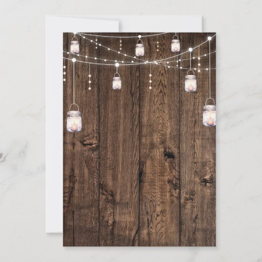 Rustic Save the Date Wedding 招待状 (裏面)