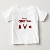 rustic scottish christmas script ベビーTシャツ (正面)