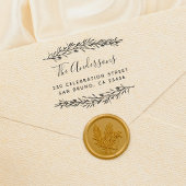 Rustic Script | Custom Botanical Return Address ラバースタンプ
