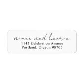 Rustic Script Modern Wedding ラベル (正面)