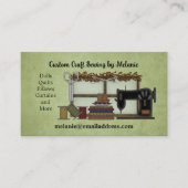 Rustic Sewing Arts on Green 名刺 (正面)