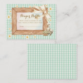 Rustic Silly Goose Baby Shower Diaper Raffle Card エンクロージャーカード (正面/裏面)