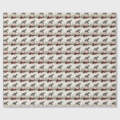 Rustic Snowman Plaid Christmas Personalized ラッピングペーパー (フラット)