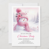 Rustic Snowy Forest Kids Printable Christmas  招待状 (正面)