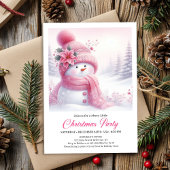Rustic Snowy Forest Kids Printable Christmas  招待状