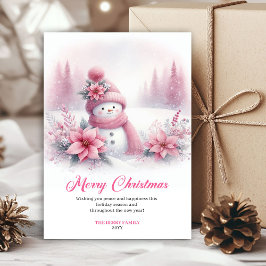 Rustic Snowy Forest Kids Printable Christmas Cards シーズンカード