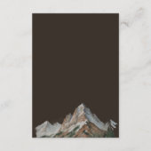Rustic Snowy Mountain Landscape Watercolor Wedding エンクロージャーカード (裏面)