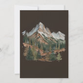 Rustic Snowy Mountain Landscape Watercolor Wedding 招待状 (裏面)