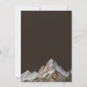 Rustic Snowy Mountain Landscape Watercolor Wedding 招待状 (裏面)