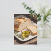 Rustic Sourdough Bread Olive Oil ポストカード (スタンド正面)