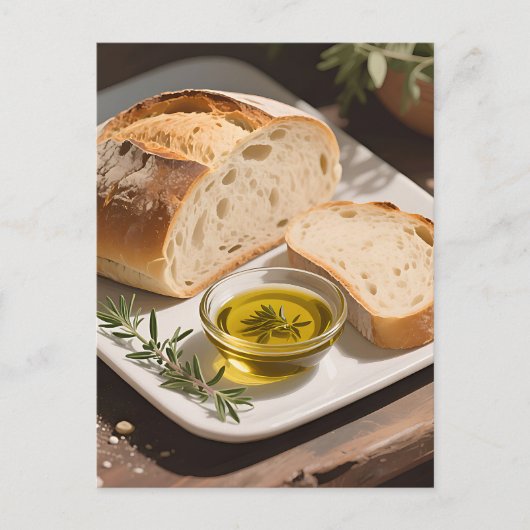 Rustic Sourdough Bread Olive Oil ポストカード (正面)