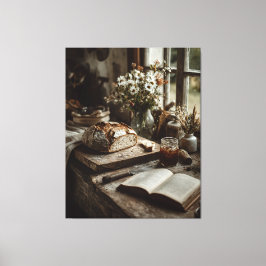 Rustic Sourdough & Wildflowers キャンバスプリント