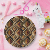 Rustic Southwestern Stripe Pattern (1) ペーパープレート (パーティー)