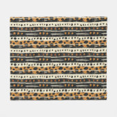 Rustic Southwestern Stripe Pattern (3) フリースブランケット (正面(横))