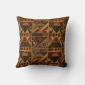 Rustic Southwestern Stripe Pattern (4) クッション (裏面)