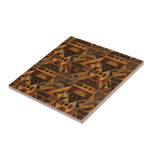 Rustic Southwestern Stripe Pattern (4) タイル (側面)